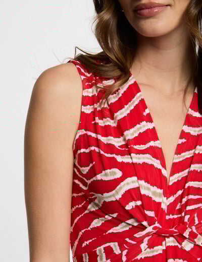 Printed fitted mini dress multicolor women