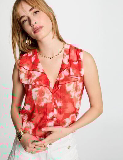 Sleeveless blouse multicolor women