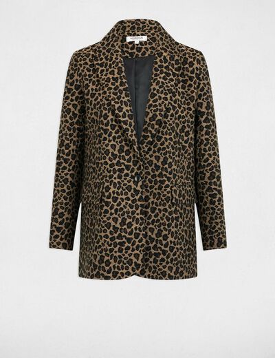 Jacket leopard print multicolor women