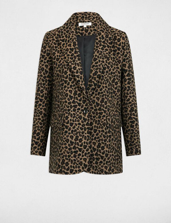 Jacket leopard print multicolor women
