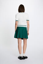 Lightweight short-sleeve sweater green women