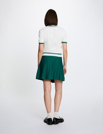 Lightweight short-sleeve sweater green women