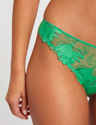 Lace Brazilian briefs green ladies'