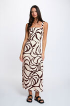 Pleated long dress multicolor women