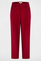 High-waisted trousers bordeaux women