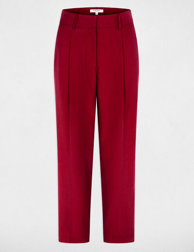 High-waisted trousers bordeaux women