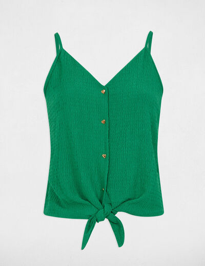 Vest top thin straps green women