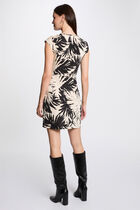Printed fitted mini dress multicolor women