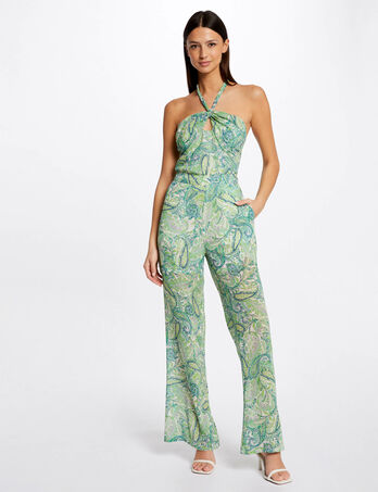 Loose straight trousers paisley print multicolored women