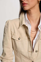 Denim jumpsuit light brown women