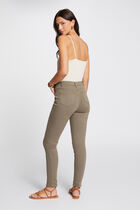 Slim standard-waisted trousers khaki green women