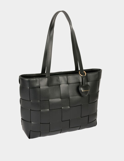 Woven tote bag black women
