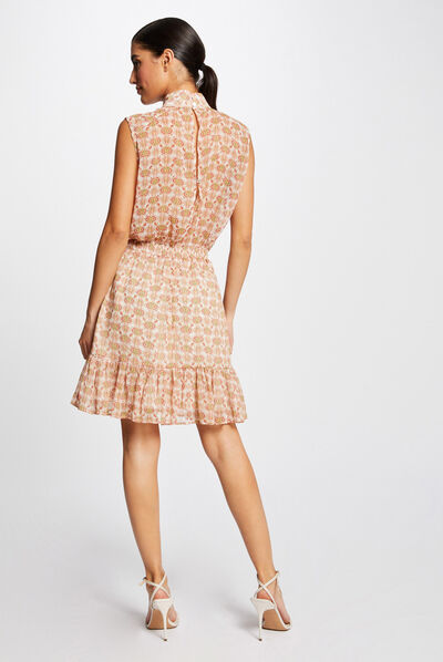Straight dress with abstract print multico ladies'