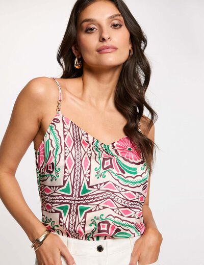 Thin strap top multicolor women
