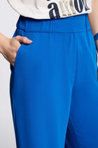 Wide leg trousers electric blue women