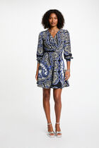 Printed mini A-line dress multicolor women