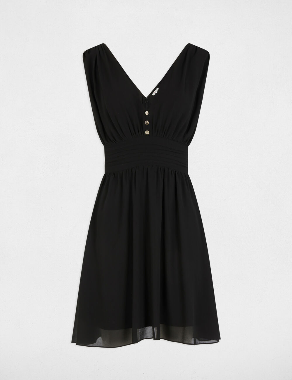 Mini loose A-line dress black women