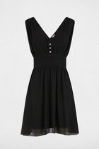 Mini loose A-line dress black women