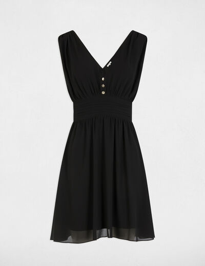 Mini loose A-line dress black women