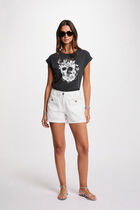 Short sleeve T-shirt dark grey women