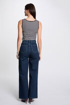 Striped sleeveless vest top white women
