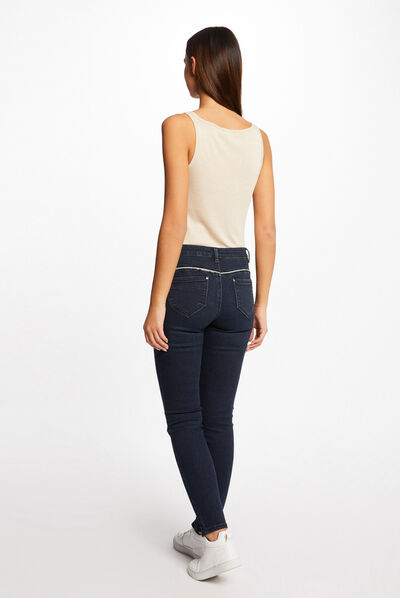 Vest top with thin straps ivory ladies'