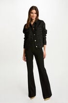Buttoned tweed jacket black women