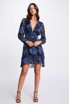 Printed A-line mini dress multicolor women