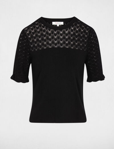 Short-sleeve sweater black women