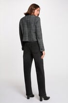 Tweed jacket with round neck multicolor women
