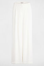 Flowy wide-leg trousers white women