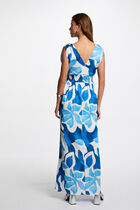 Printed maxi straight dress multicolor women