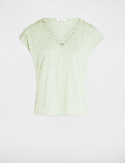 Short-sleeved t-shirt light green women