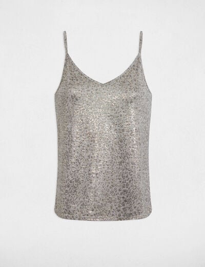 Vest top thin straps light grey women