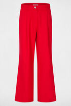High-waisted wide trousers red women