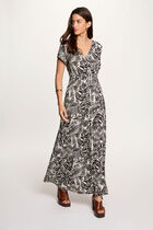 Flowy long dress multicolor women