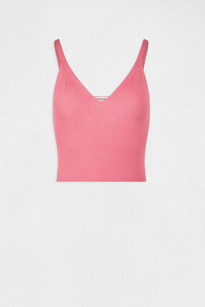 Jumper vest top with thin straps pink ladies'