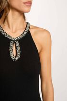 fitted knit dress Women black women Fitted knit dress Women black women