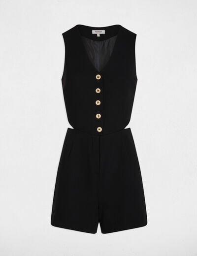 Sleeveless playsuit black women