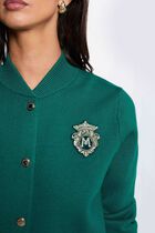Teddy high neck sweater green women