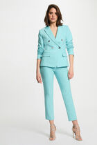 Blazer double boutonnage bleu ciel femme