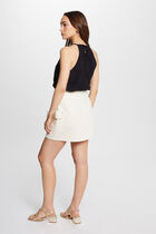 Top with halter neck navy women