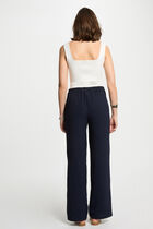 Loose wide leg trousers navy blue women