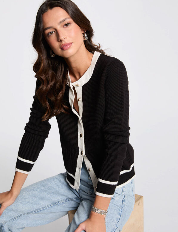 cardigan round neck black women Cardigan round neck black women