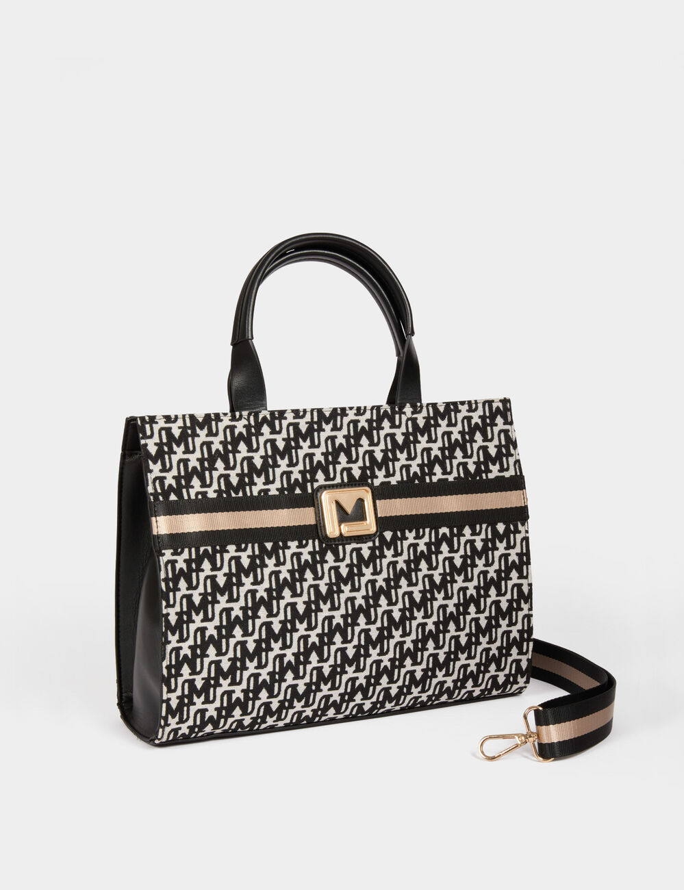 Monogrammed bag black women