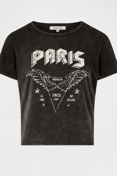 Short-sleeved t-shirt mid-grey ladies'