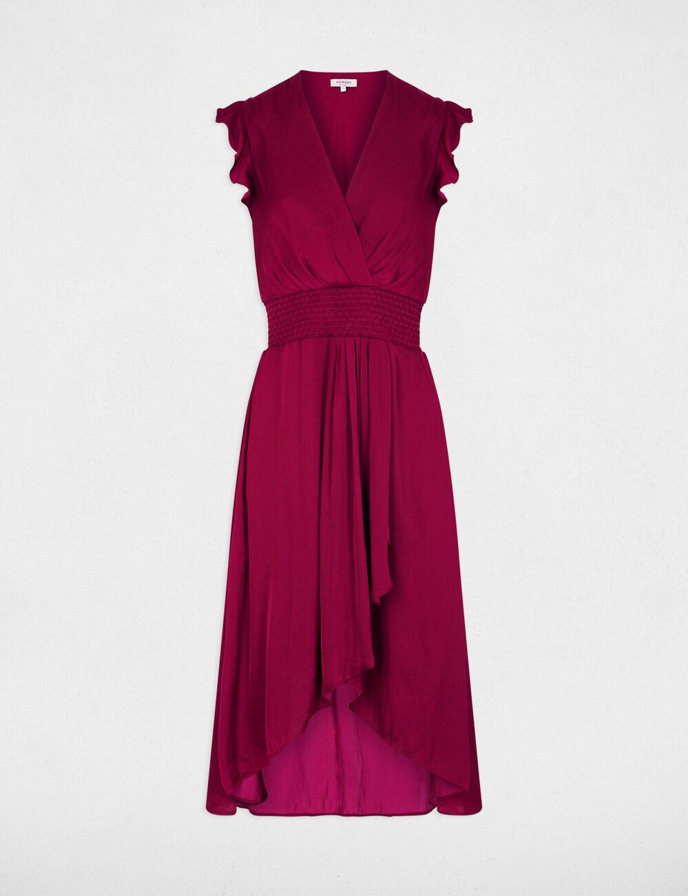 Sleeveless loose straight dress plum women
