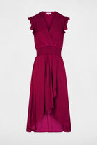 Sleeveless loose straight dress plum women