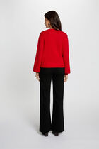 High-waisted wide-leg jeans black women