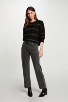 Jumper round neck sequins black women